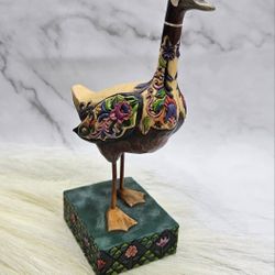 Jim Shore Heartwood Creek Lady Of The Lake 7" Canada Goose duck floral Figurine 2003 Approximately:
2-5/16" across 4" deep 7"h *C