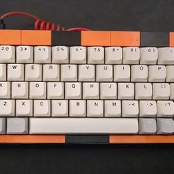 LEGO Mechanical Keyboard 60% Compact Size Gaming Keyboard. Lightly Used. White/Orange 