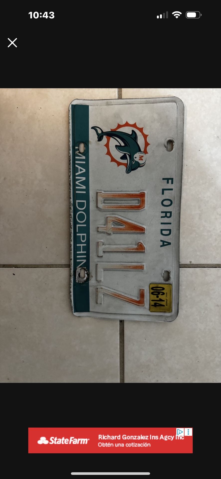 car plate Of Florida