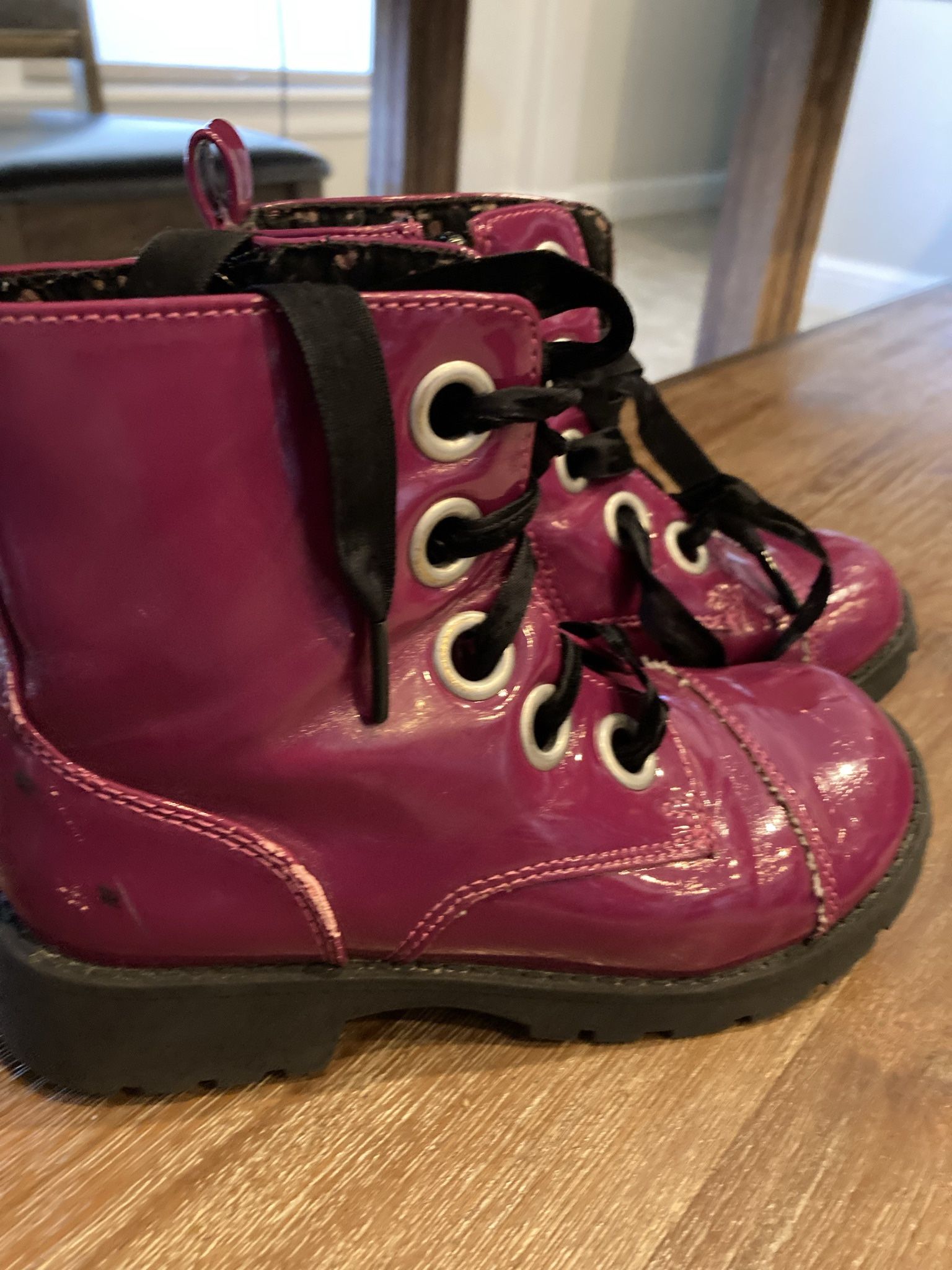 Girls Hot Pink Short Boots size 13