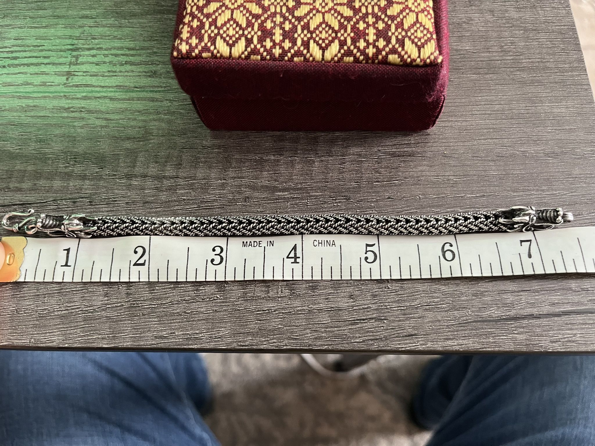 sterling silver naga chain bracelet