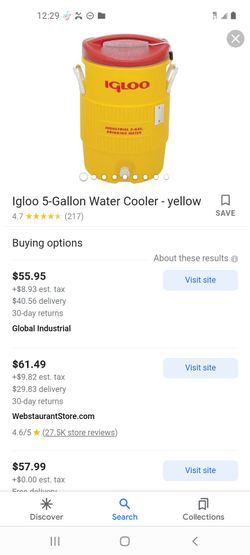 igloo industrial 5-gal.drinking Whater