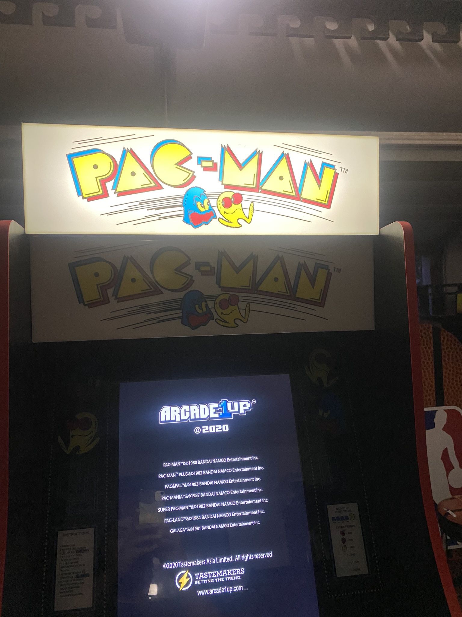 Arcade 1up Pac Man Light Up Marquee