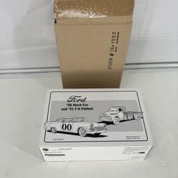First Gear Ford '56 Stock Car And Shell '51 F-6 Flatbed 1:34 Scale