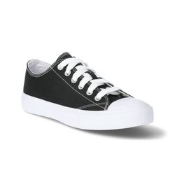 Ladies No Boundaries Size 8 Classic Lace Up Sneakers Black & White. 