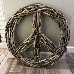 Driftwood Peace Sign