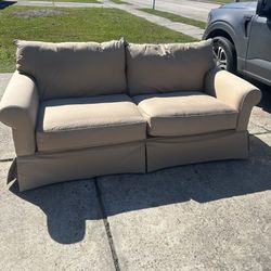 Tan Color— Practically New Couch — Delivery Available — Houston!