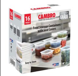 Cambro Food Storage Containers with Covers – 16-Piece Set @@Kit-70