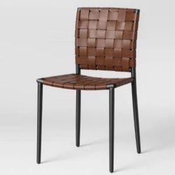 Wellfleet Woven Leather Metal Base Dining Chair - Project 62™