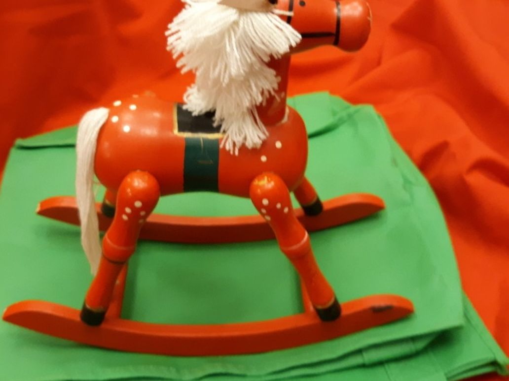 Antique ROCKING horse RED