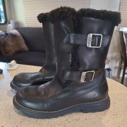 UGG Leather & Shearling Boots Sz. 8