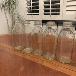 Clear glass decor jars.