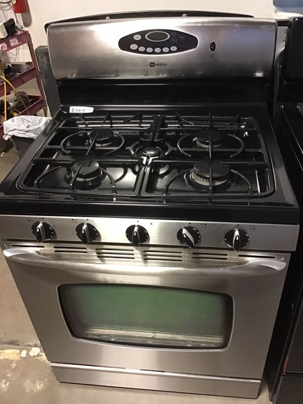 Maytag stainless steel gas stove five burners for Sale in North Las