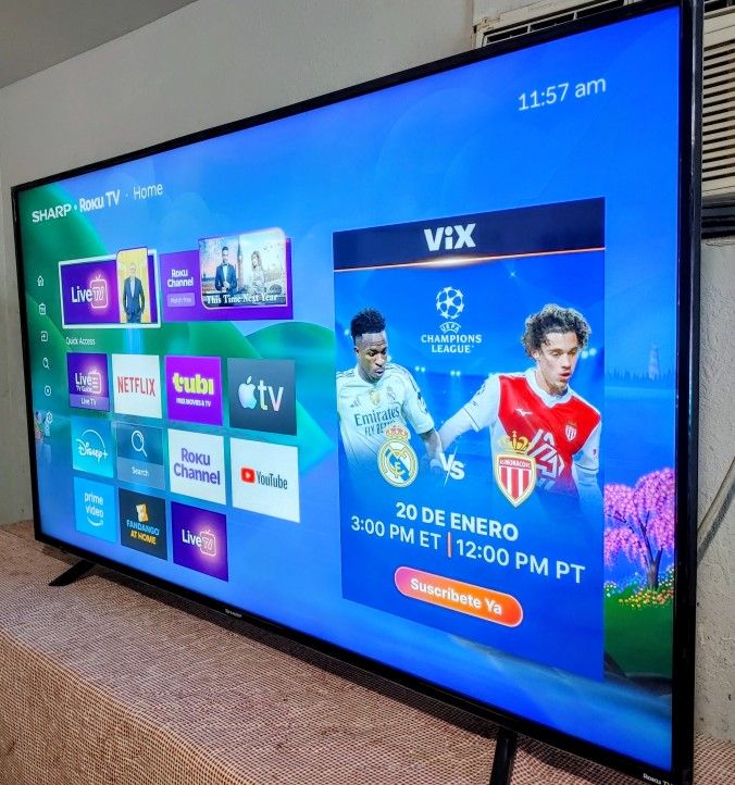 🟪🟩SMART TV SHARP AQUOS 58" ROKU 4K LED HDR DOLBY VISION FULL UHD 2160p🟥 ( NEGOTIABLE )🟨 DELIVERY AVAILABLE🟩🟪