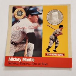 Mickey Mantle “Legends Of Baseball” 500 HR Club .999 Silver Coin 