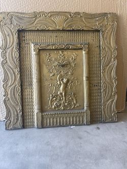 Antique Summer Fireplace Screen 