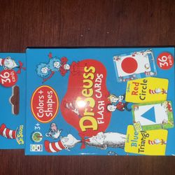Dr Seuss Learning Flash Cards for learning colors and shapes 