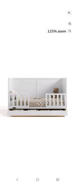 Crib and boy clothes