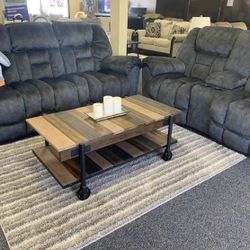 Capehorn Granite Reclining Living Room Set ( Sofa , Loveseat , Couch , Recliner , Sectional Options ) 