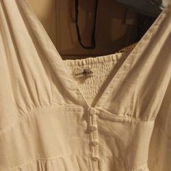 Lovely White Cotton Maxi Dress