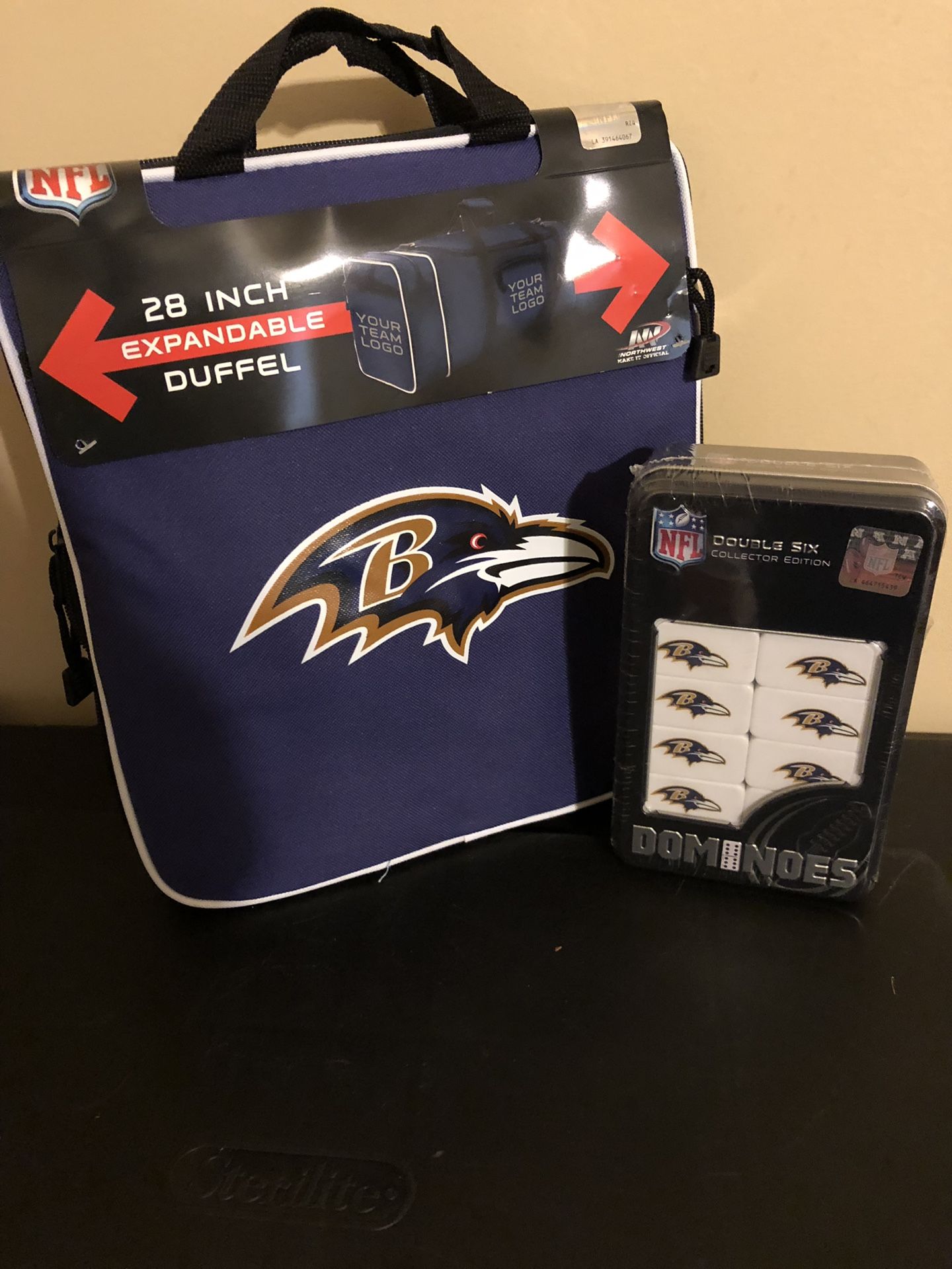 Baltimore Ravens duffel bag and double six dominoes,All Products : American Fashion Style Bags On Sale