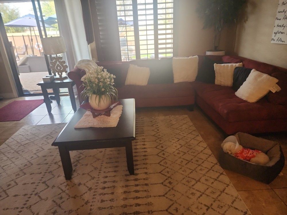 Luxury Red Sofa Sectional