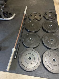 45LB bumper plates with 45LB/35LB bars $500 OBO