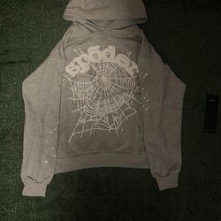 Gray Sp5der Hoodie Size M