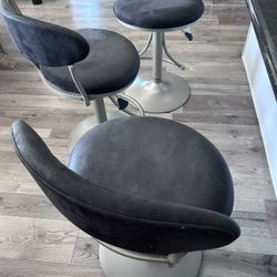 3 Bar Stools From Lamps r Us.  Sturdy, Black & Silver