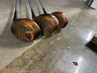 Vintage Wooden Golf Woods Set of 3