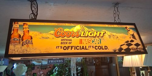 Vintage Coors Light/ Nascar Pool Table Light 