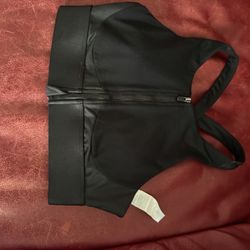 Fabletics Black Zip Front Sports Bra size xs