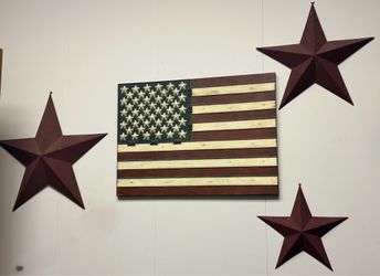 Metal wall art American Flag and stars