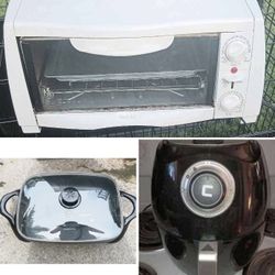 Kitchen Appliances - Toaster oven, 16" electric skillet (Prices in desxfy6