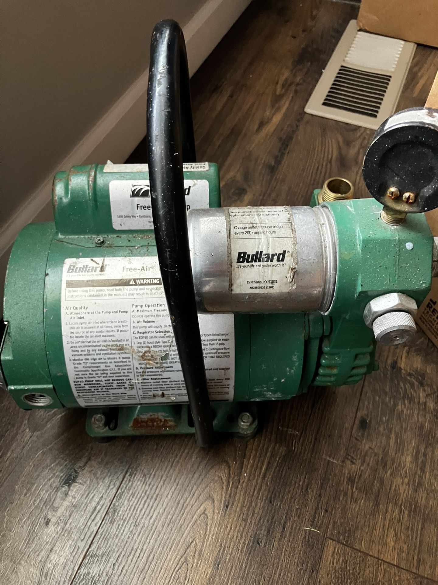 Bullard Fresh Air Pump Model #EDP10