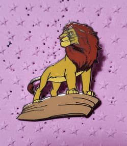 The Lion King Mufasa standing on Pride Rock pin