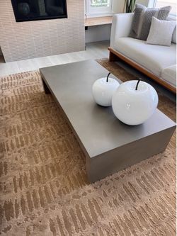 Low profile concrete coffee table