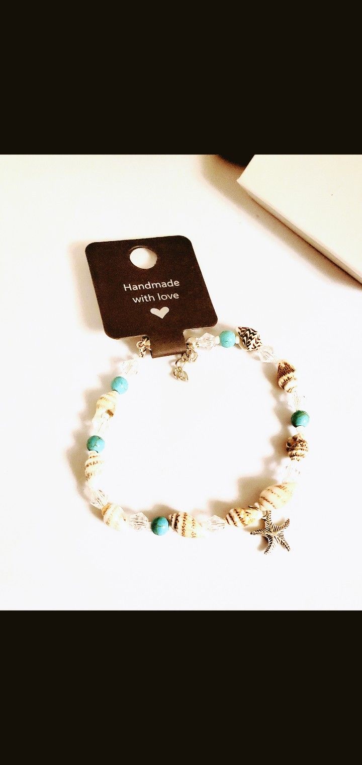 Seashell  & Turquoise Besd Bracelet
