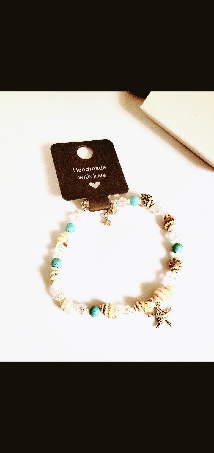 Seashell & Turquoise Besd Bracelet