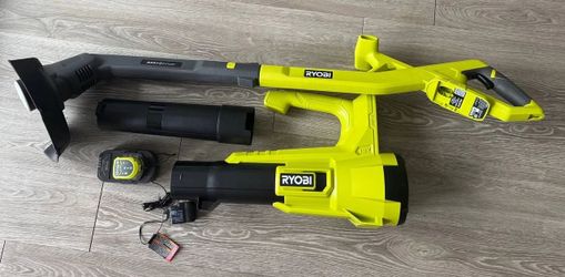 RYOBI ONE+ 18V 2-Tool Combo Kit Trimmer/Edger Blower PCLCK201K Open Box