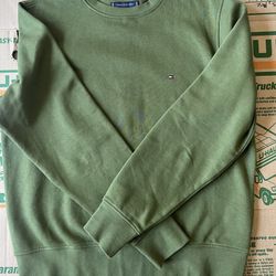 Tommy Hilfiger Sweatshirt Men's Size Medium Green Crew Neck Long Sleeve