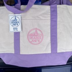 [NEW] Trader Joe’s Limited Edition Large Lavender Canvas Tote Bag  2026