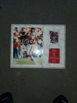 Jerry Rice Memorabilia Plaque