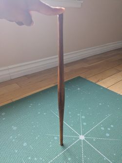 French Rolling Pin Slim, Long, Tapered Design Natural Beech Wood, Solid Wood Handmade 18". Essential Kitchen Dough Roller for Fondant, Pizza, Pie