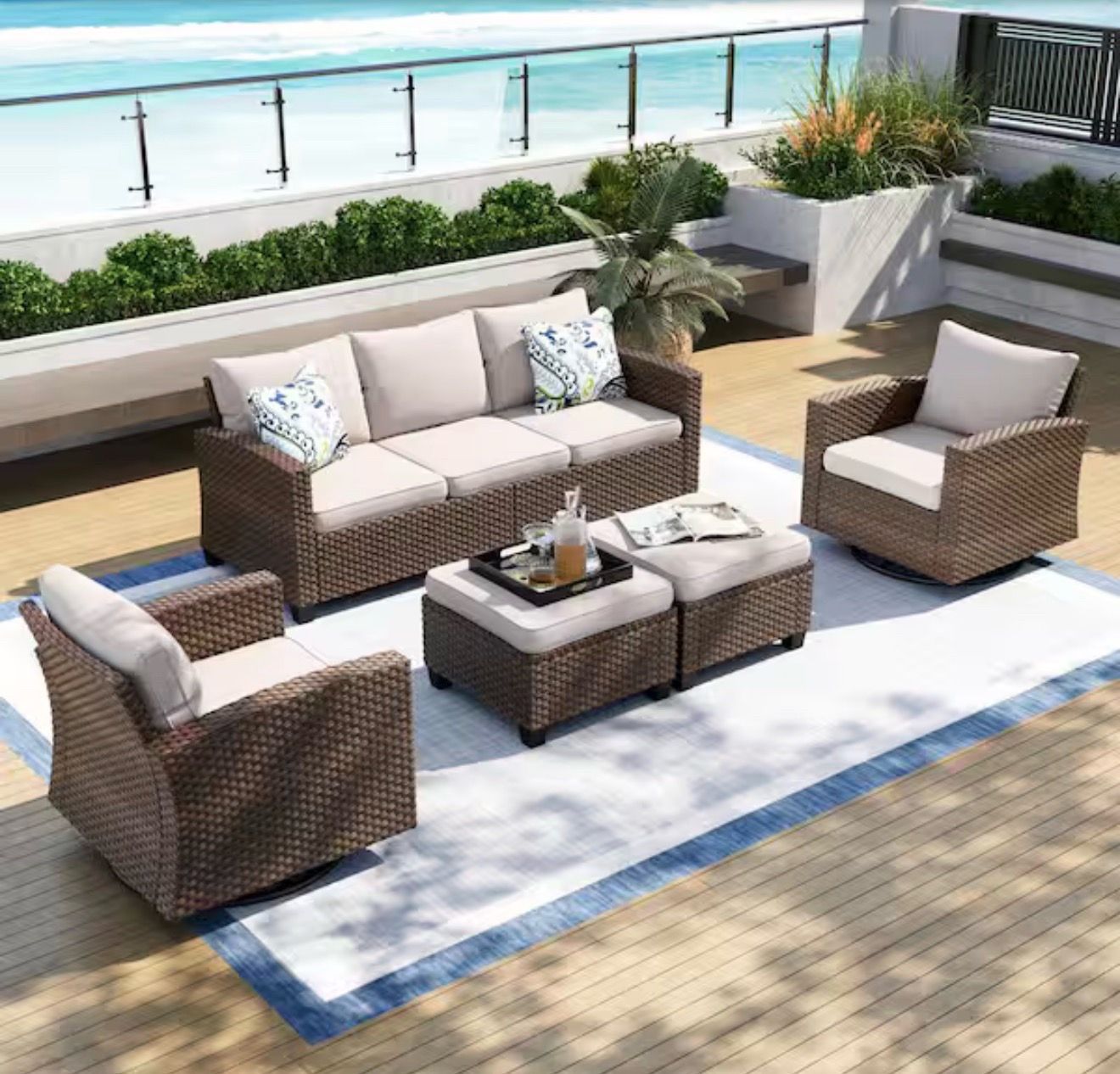 PHI VILLA Outdoor Patio Conversation Set