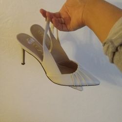 Ivory Slingback Heels Size 9M