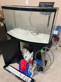 Approx. 40 gal bow front fish tank