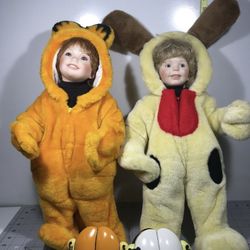 Donna Rupert Garfield and Ollie Collectors Halloween Dolls