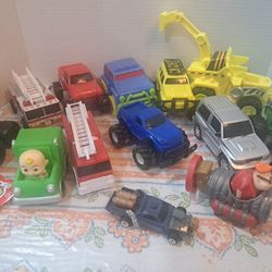 Toys  ,13 car.$5,00 litle trucks.