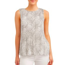 TIME & TRU SNAKESKIN SLEEVELESS KEYHOLE BACK WITH TIES LINED SHEER PLUS XL